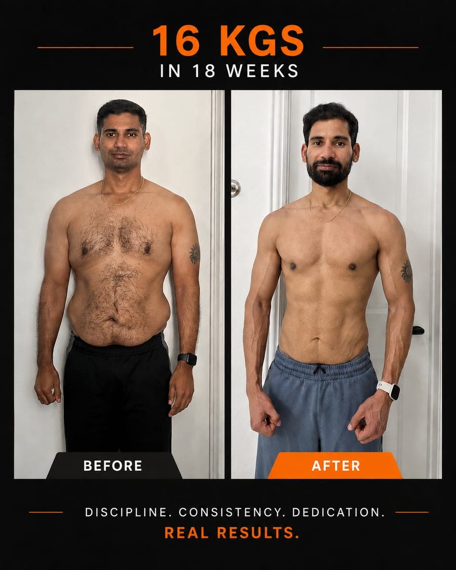 Boring Basics Client — Lost 16 kg in 18 weeks